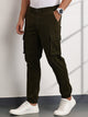 Bottle Green Mid-Rise Slim Fit Woven Cargo Trouser For Men