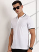Thomas Scott Men White Regular Fit Short Sleeves Polo Collar Knit Tshirt