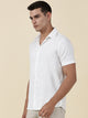 Thomas Scott Men White Slim Fit Short Sleeves Abstract Print Casual Shirt