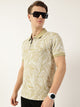 Thomas Scott Men Pista Floral Printed Polo Collar Pockets T-shirt