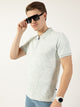 Thomas Scott Men Sku Blue Floral Printed Polo Collar Pockets T-shirt