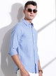 Thomas Scott Men Blue Slim Fit Long Sleeves Gingham Checks Woven Casual Shirt