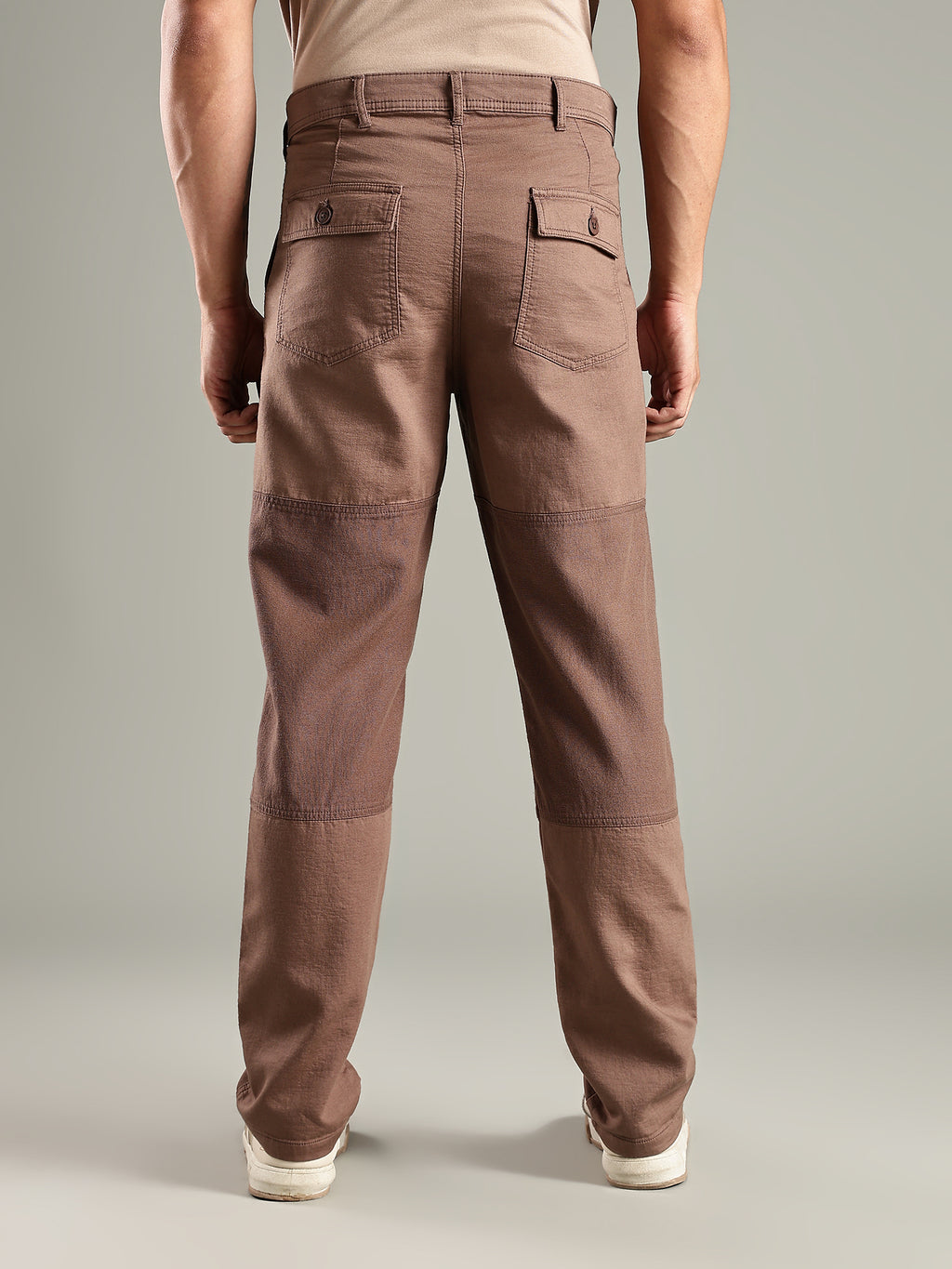 Thomas Scott Men Light Brown Mid-Rise Relaxed Fit Woven Trouser
