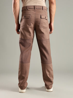 Thomas Scott Men Light Brown Mid-Rise Relaxed Fit Woven Trouser