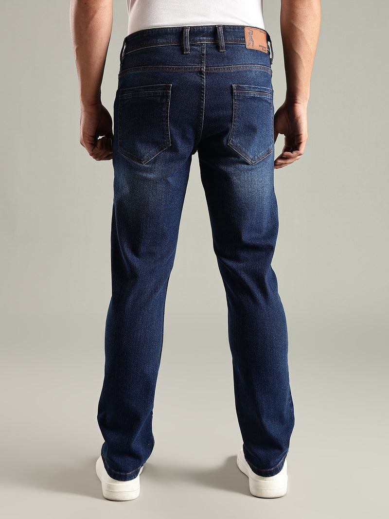 Thomas Scott Men Indigo Mid-Rise Straight Fit Stretchable Jeans
