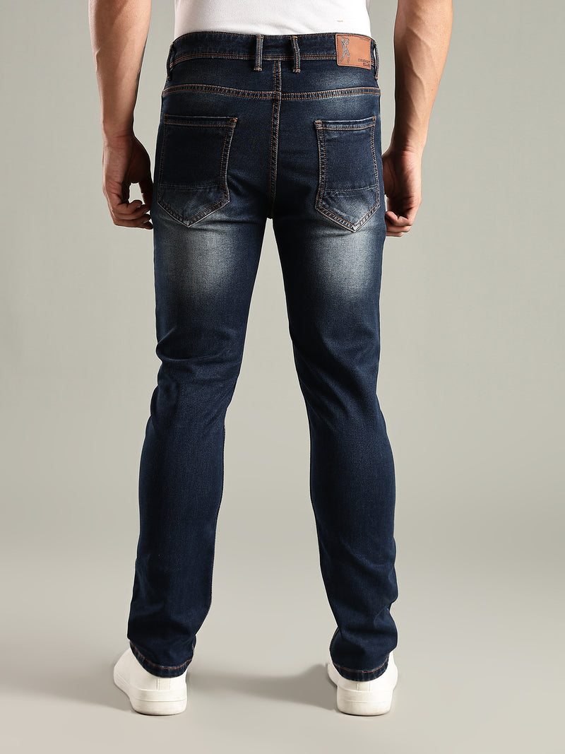 Thomas Scott Men Indigo Mid-Rise Straight Fit Stretchable Jeans