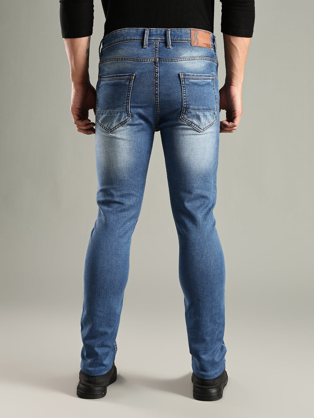 Thomas Scott Men Indigo Mid-Rise Straight Fit Stretchable Jeans