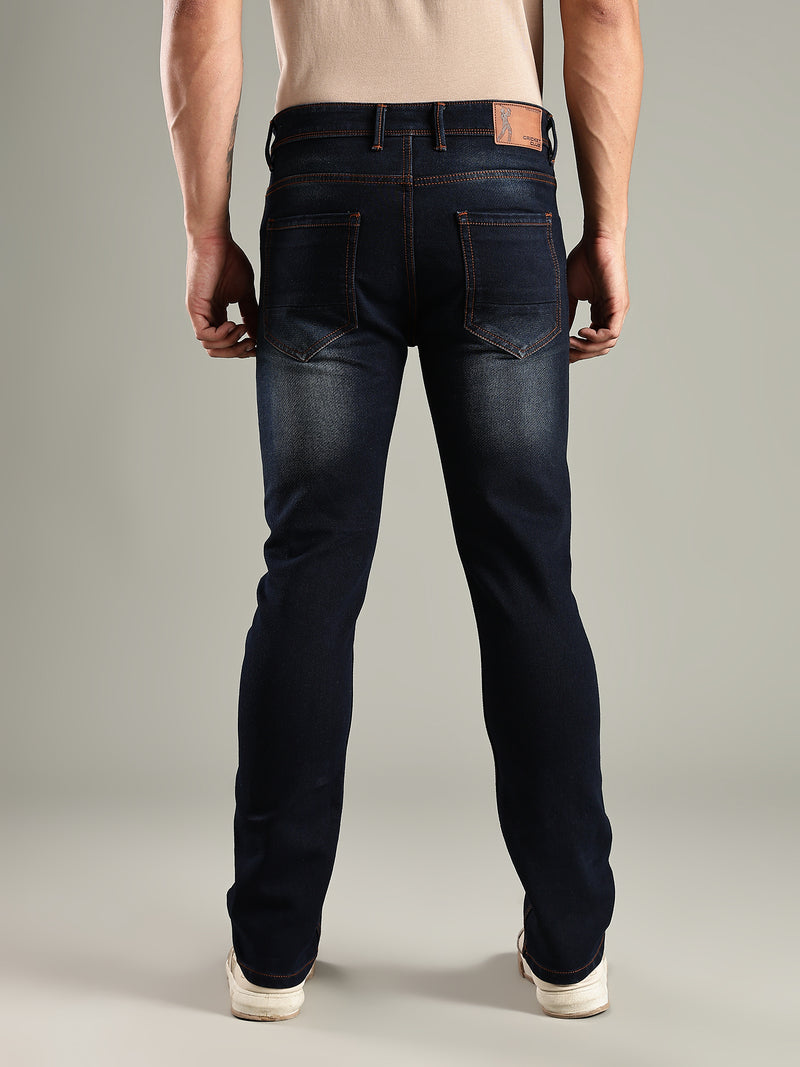 Thomas Scott Men Indigo Mid-Rise Straight Fit Stretchable Jeans