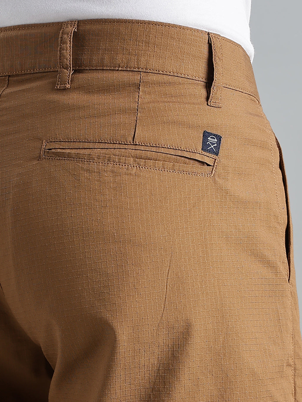 Thomas Scott Men Khaki Mid-Rise Regular Fit Solid Cotton Shorts