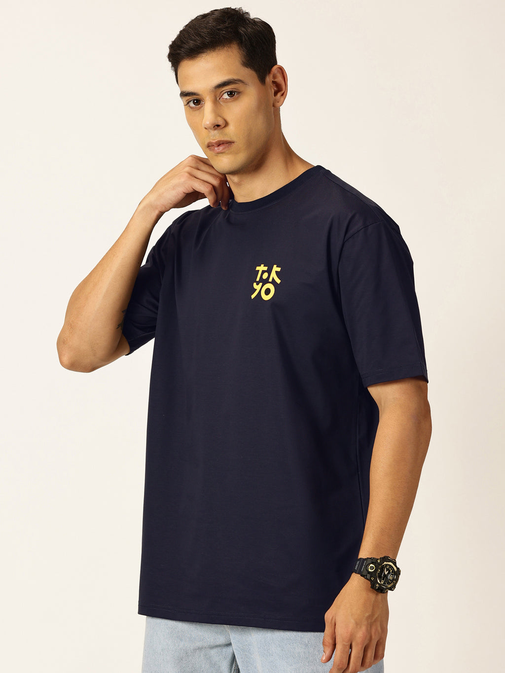 Thomas Scott Men Graphic Printed Drop Shoulder Oversized T-shirt