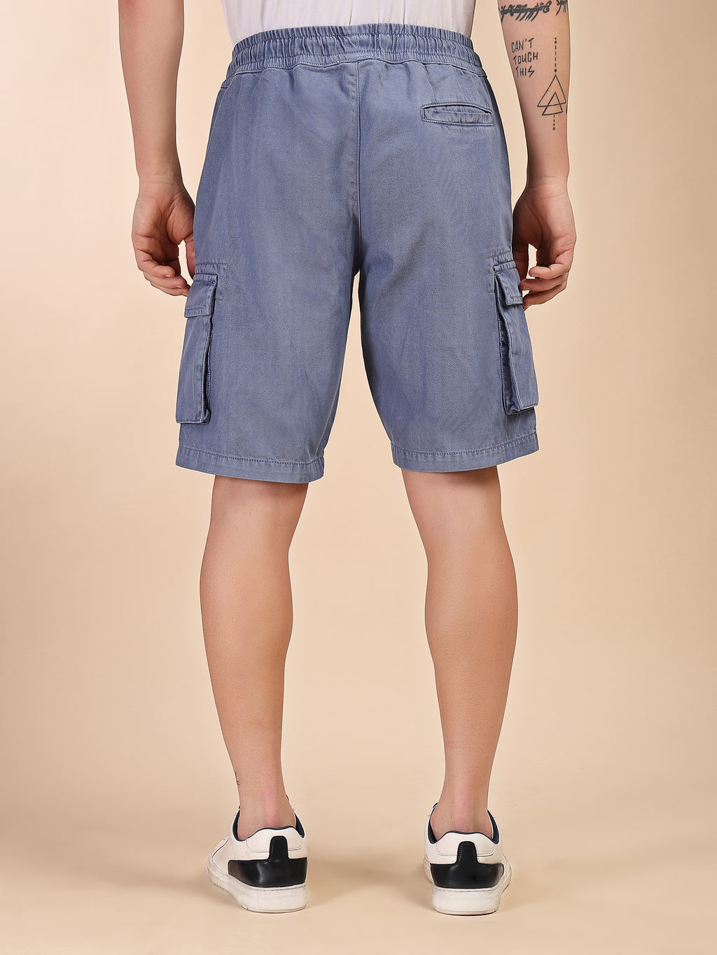 Thomas Scott Men Blue Mid-Rise Straight Fit Above Knee Cotton Woven Cargo Shorts