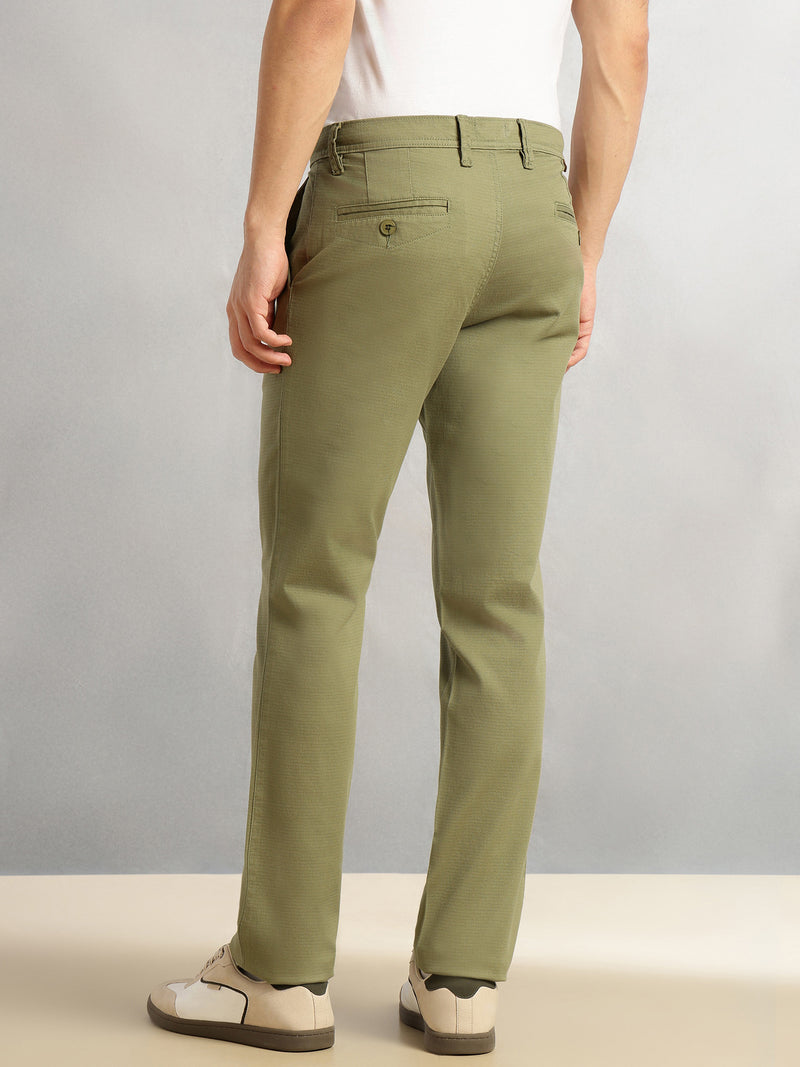 Thomas Scott Men Green Cricket Club Collection Regular Fit Mid-Rise Solid Woven Trouser