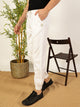 Thomas Scott Men White Regular Fit Mid-Rise 3 Pockets Solid Cotton Woven Joggers