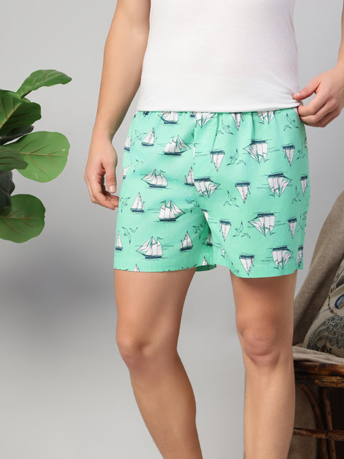 Thomas Scott Men Multicolor Cricket Club Collection Regular Fit 100% Cotton Woven Boxer Shorts (Pack of 3)