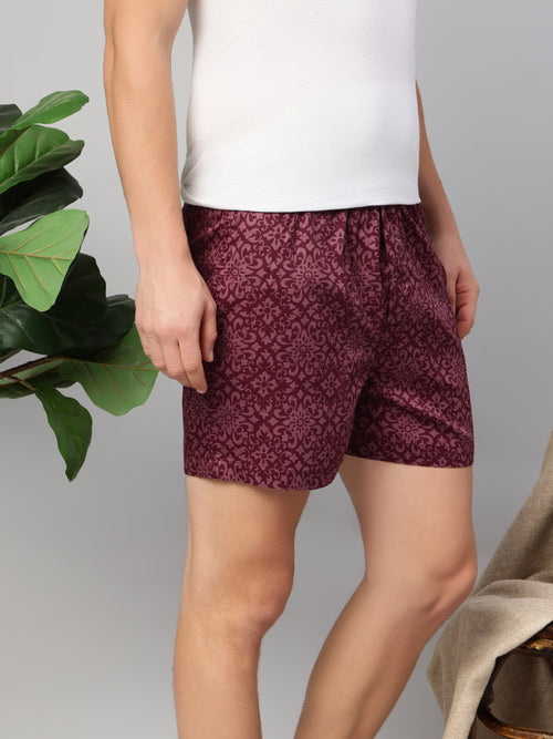 Thomas Scott Men Multicolor Cricket Club Collection Regular Fit 100% Cotton Woven Boxer Shorts (Pack of 3)