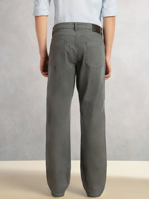 Thomas Scott Men Grey Cricket Club Collection Mid-Rise Straight Fit Faded 5 Pockets Stretchable Jeans