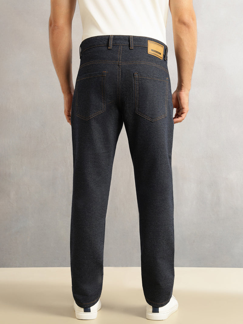 Thomas Scott Men Indigo Smart Slim Fit Dark Shade 4-Way Stretch Performance Jeans