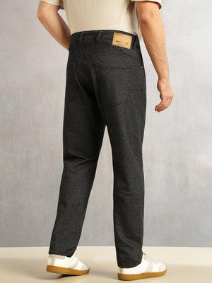 Thomas Scott Men Black Smart Slim Fit Dark Shade 4-Way Stretch Performance Jeans