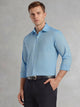 Sky Blue Regular Fit Long Sleeves Spread Collar 100% Cotton Oxford Formal Shirt For Men