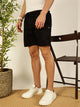 Thomas Scott Men Black Regular Fit Solid Outdoor Woven Shorts with Drawstring Closure