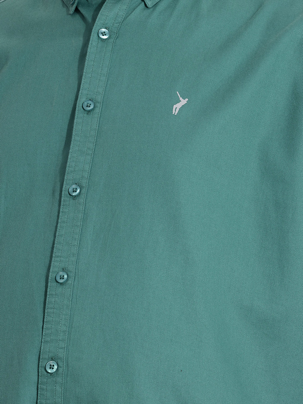 Olive Cricket Club Collection Regular Fit Plus Size Button Down Collar Twill Shirt For Men