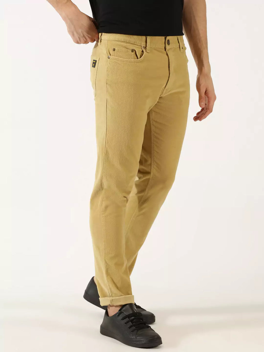 Thomas Scott Men Slim Fit Corduroy Chinos Trousers
