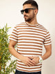 Thomas Scott Men Brown Regular Fit Short Sleeves Round Neck Knitted T-shirt
