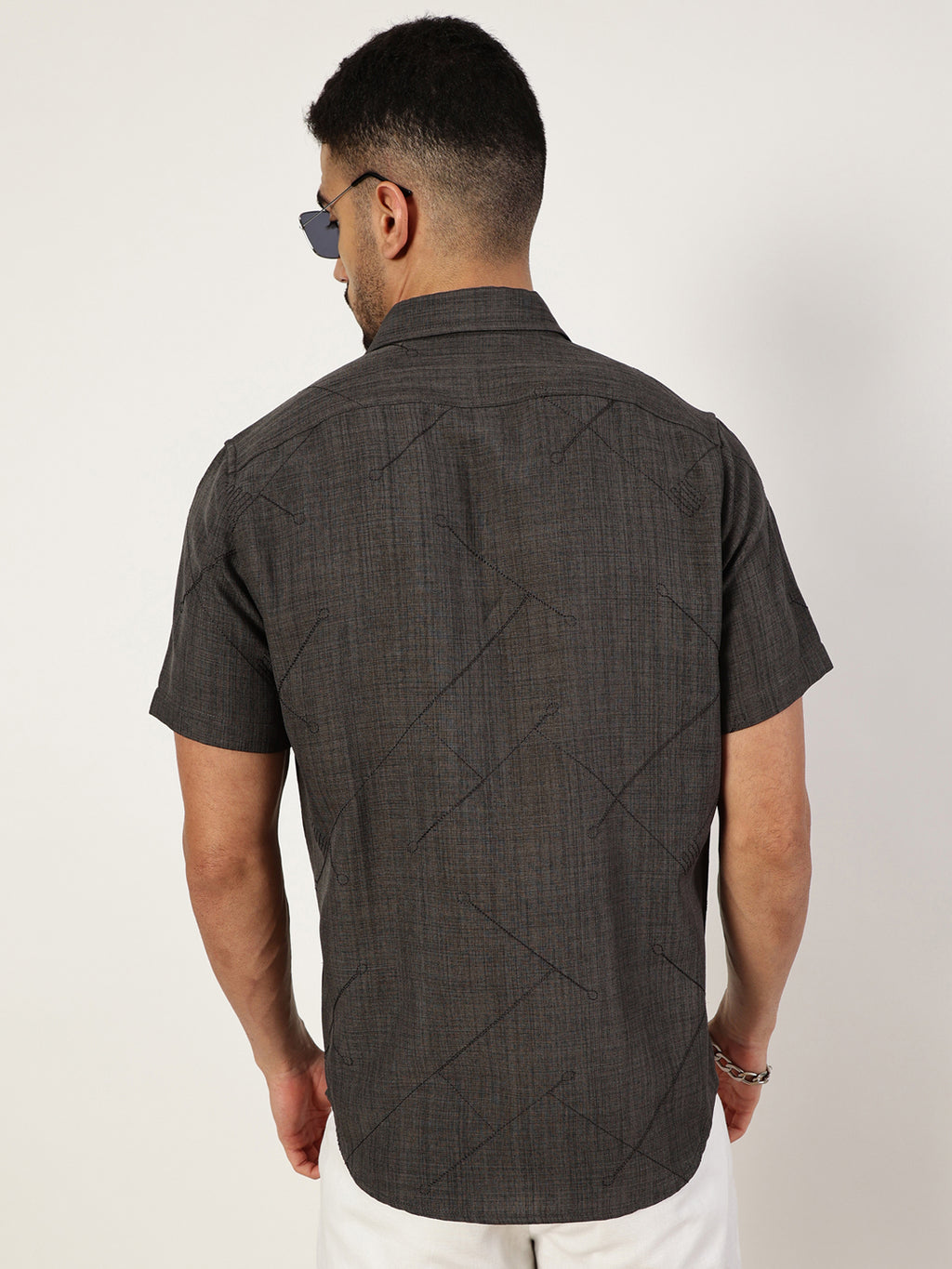 Thomas Scott Men Premium Slim Fit Opaque Casual Shirt