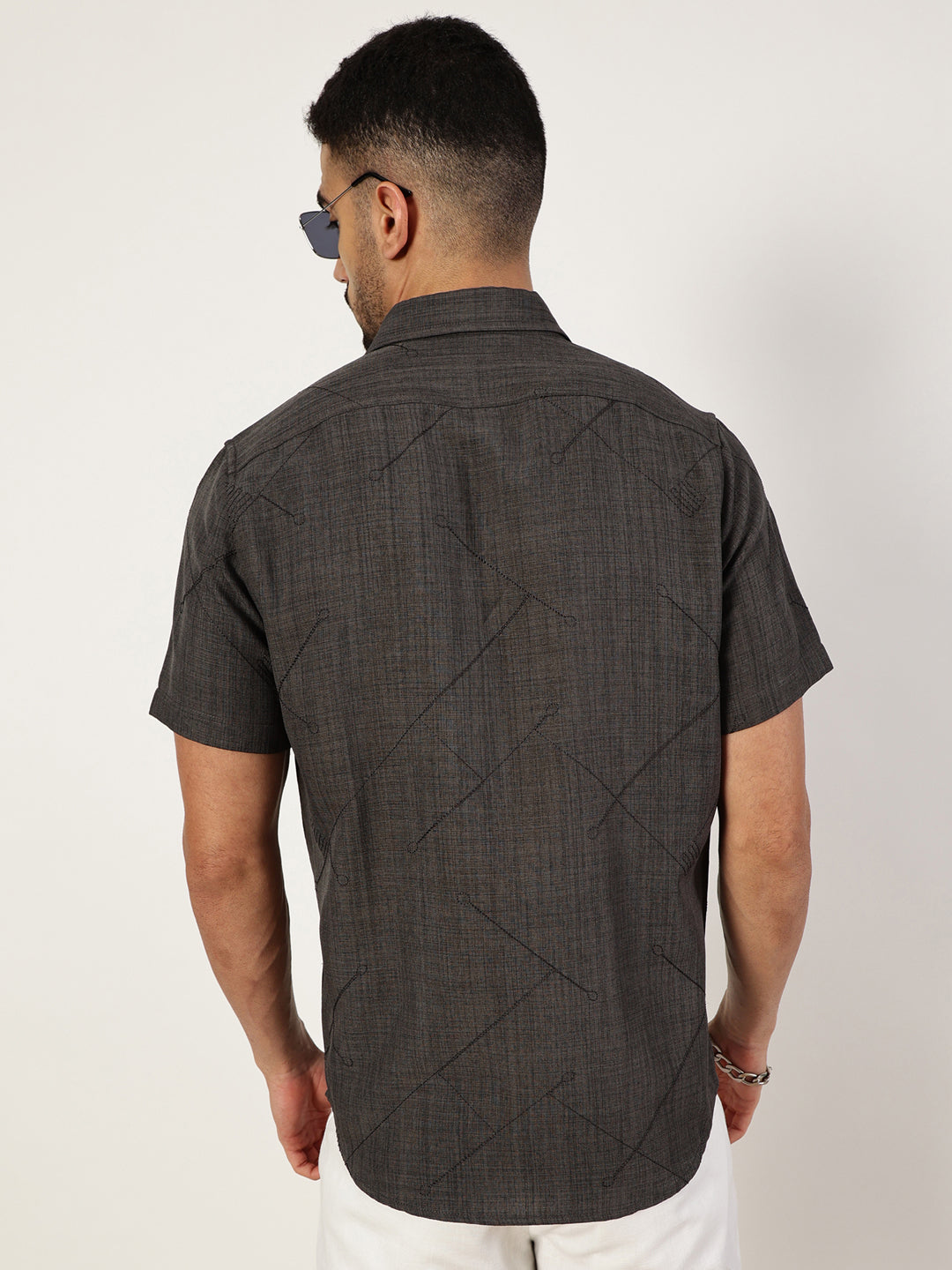 Thomas Scott Men Premium Slim Fit Opaque Casual Shirt