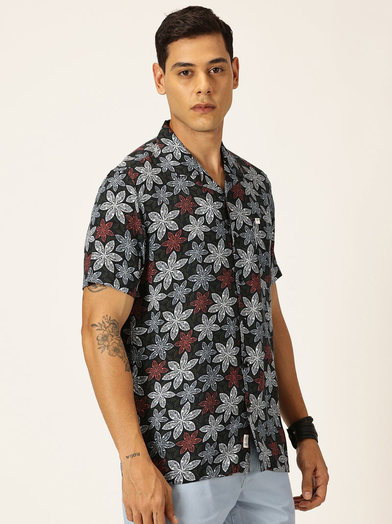 Thomas Scott Men Smart Floral Printed Casual Shirt