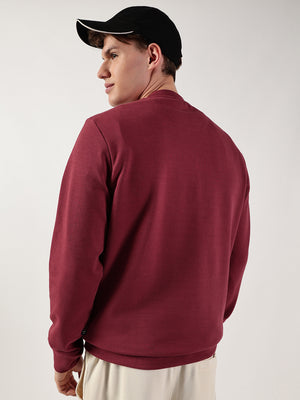 Thomas Scott Men Anti Odour Solid Round Neck Pullover Sweatshirt