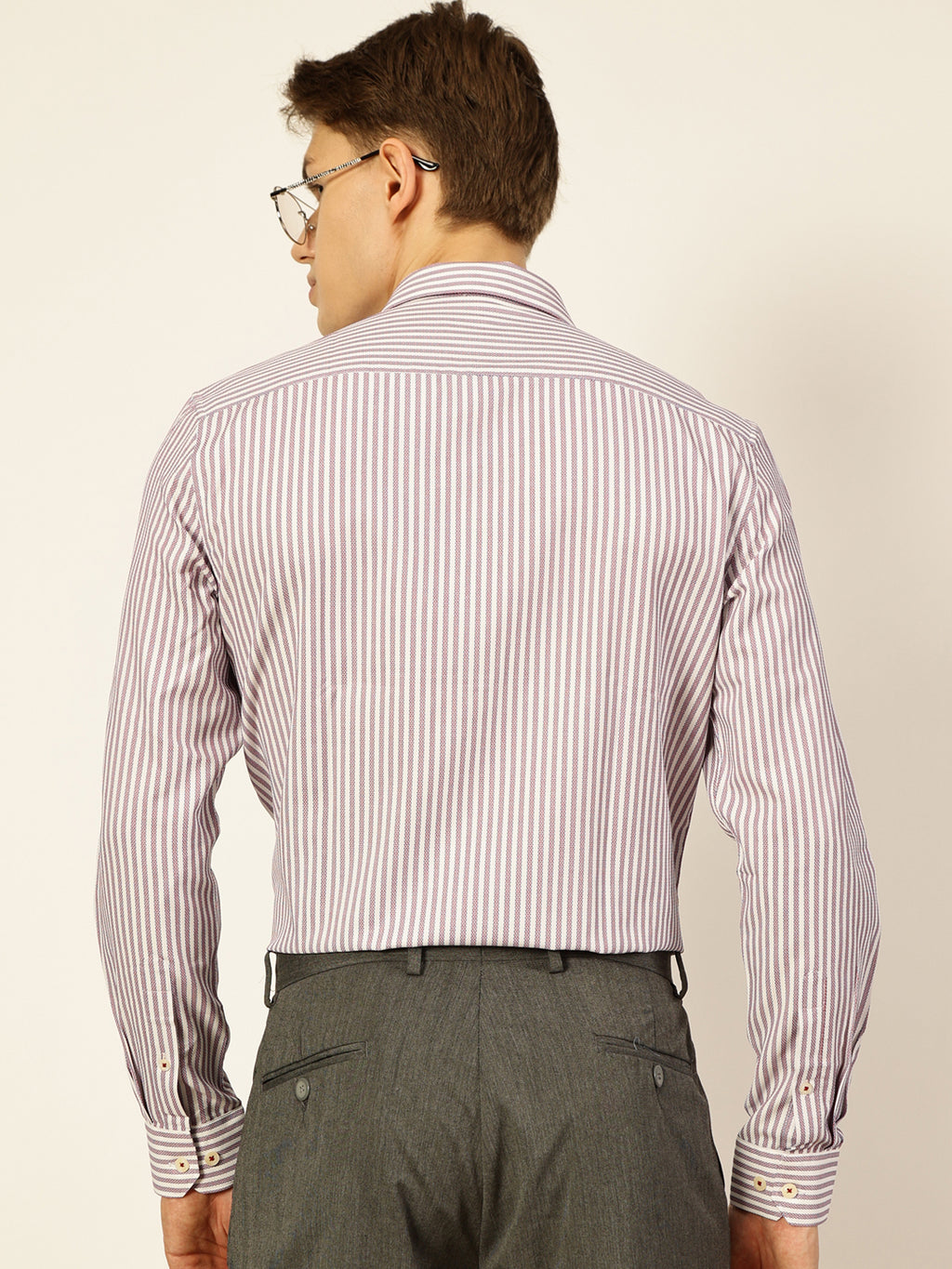 Thomas Scott Men Smart Opaque Striped Formal Shirt
