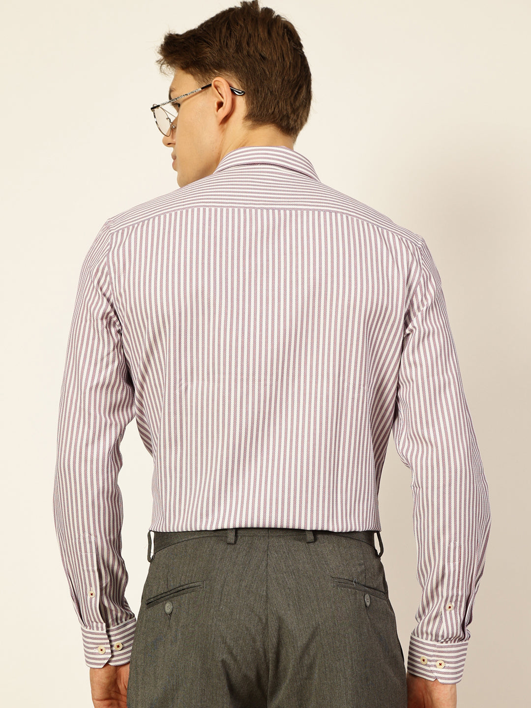 Thomas Scott Men Smart Opaque Striped Formal Shirt
