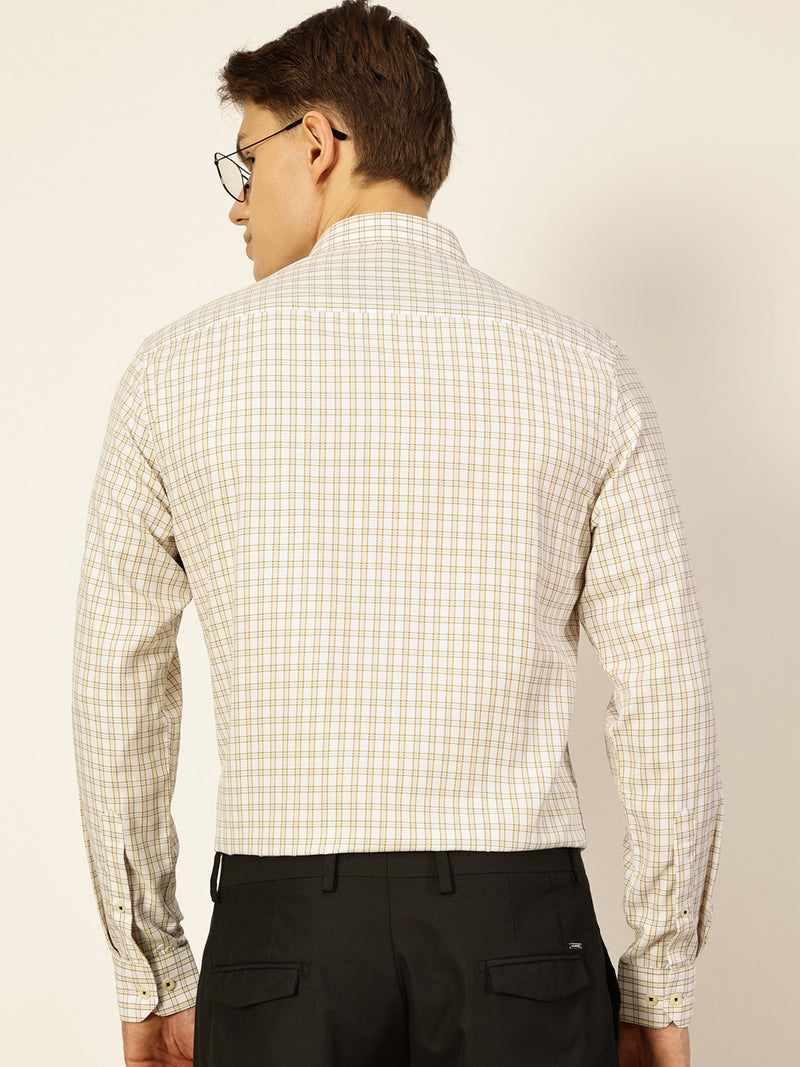 Thomas Scott Men Smart Shepherd Checks Opaque Checked Formal Shirt