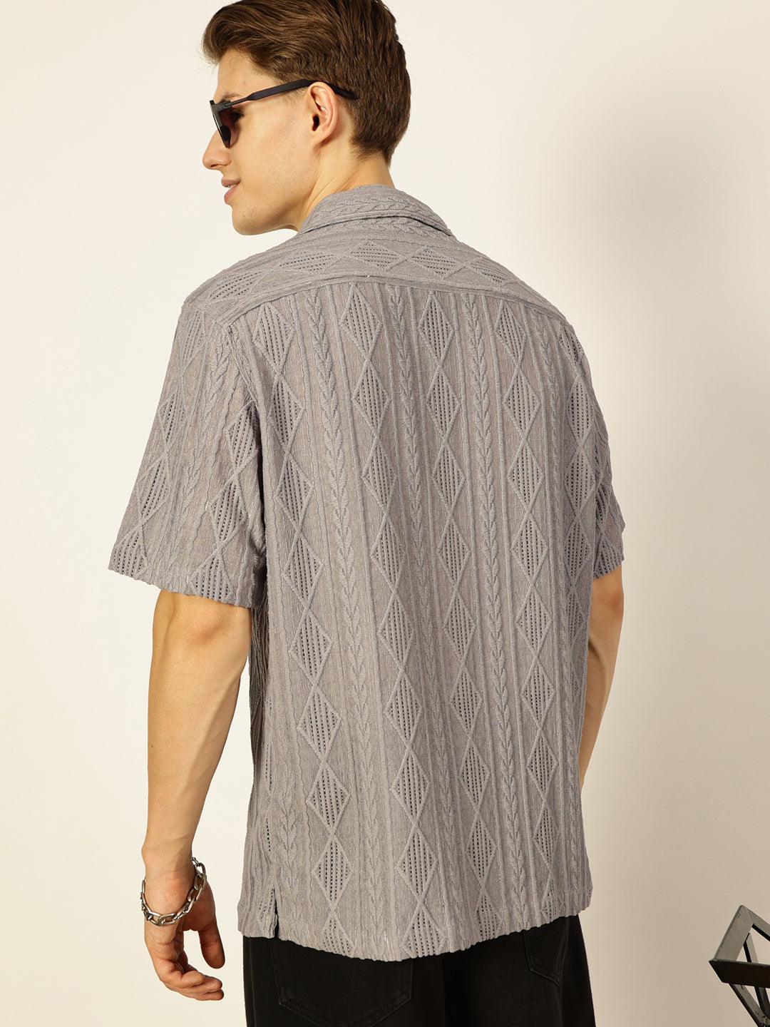 Thomas Scott Men Premium Semi Sheer Casual Shirt