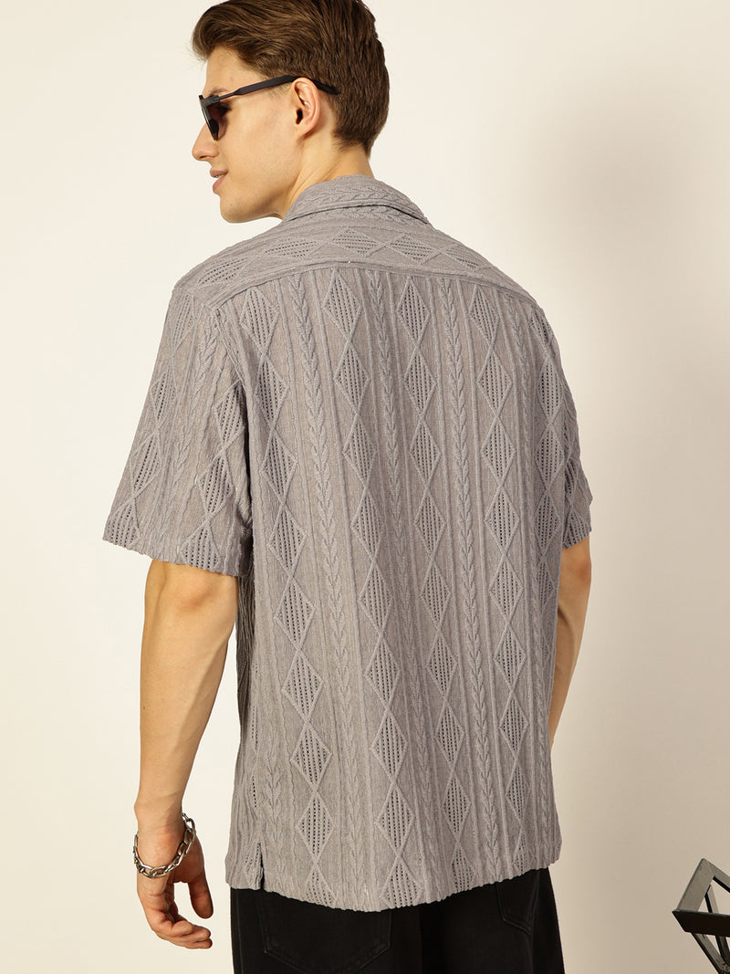Thomas Scott Men Premium Semi Sheer Casual Shirt