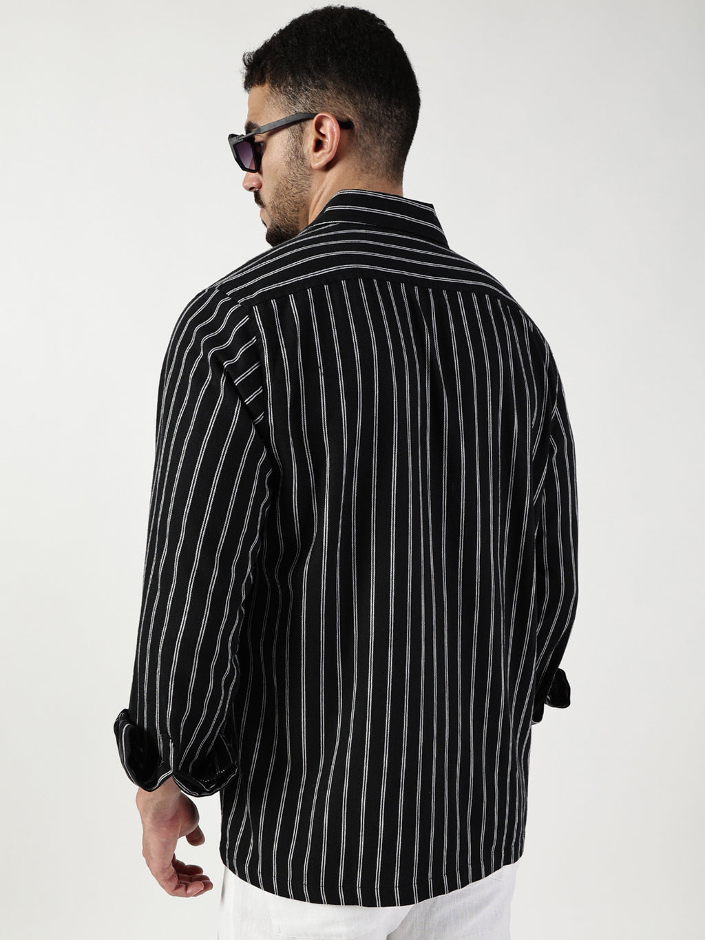 Thomas Scott Men Premium Slim Fit Opaque Striped Casual Shirt