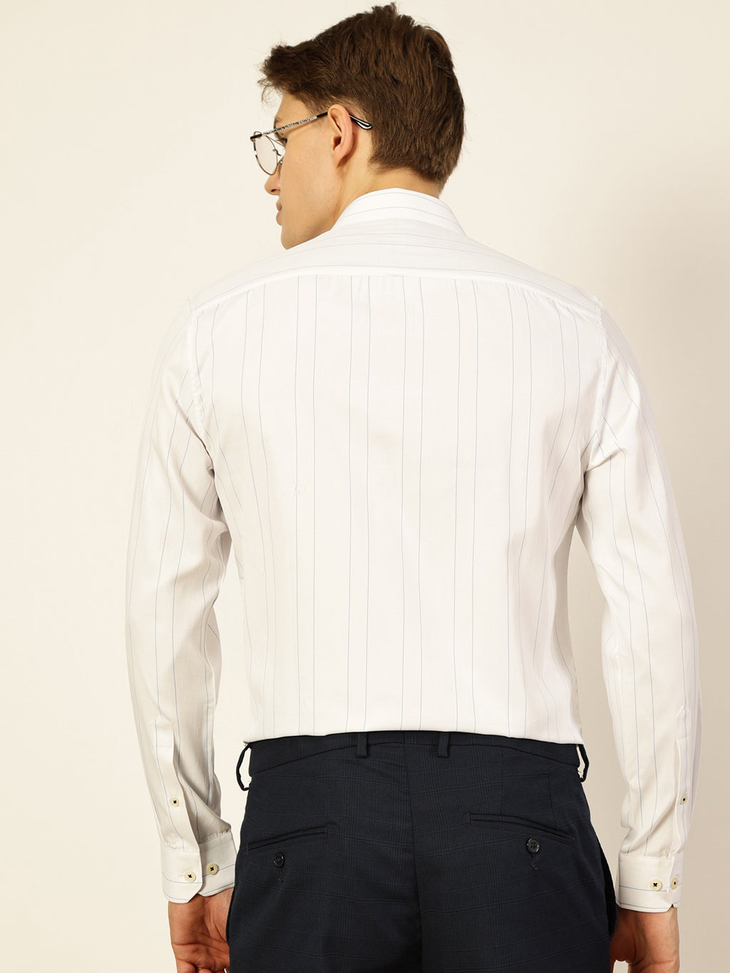 Thomas Scott Men Smart Opaque Striped Formal Shirt