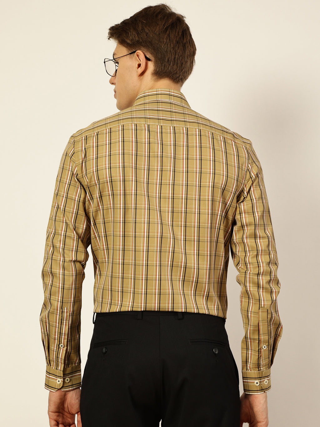 Thomas Scott Men Smart Tartan Checks Opaque Checked Formal Shirt