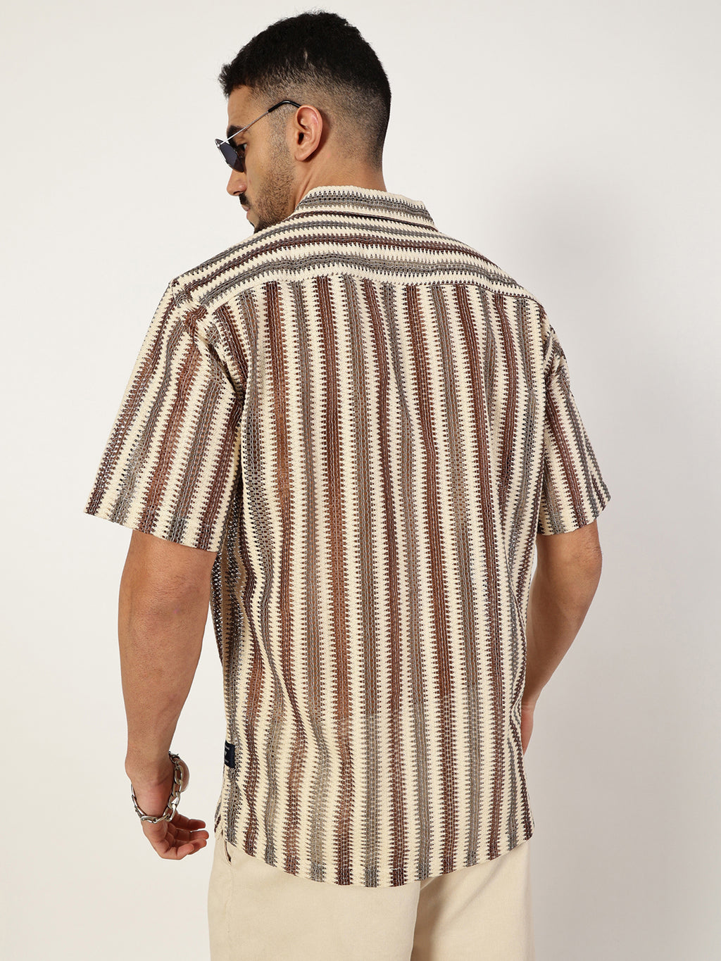 Thomas Scott Men Premium Slim Fit Opaque Striped Casual Shirt