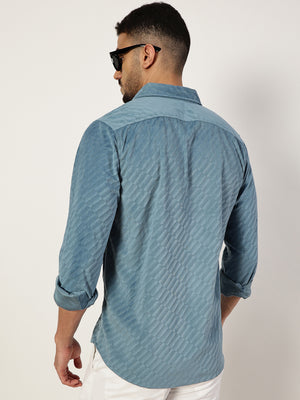 Thomas Scott Men Premium Slim Fit Opaque Casual Shirt