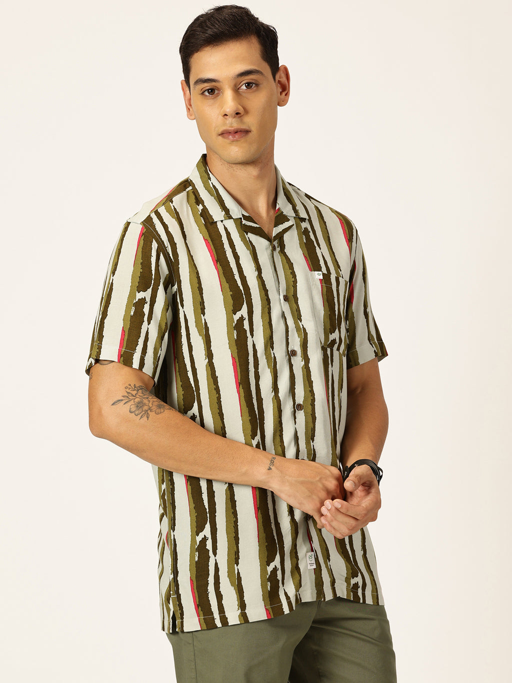 Thomas Scott Men Smart Striped Casual Shirt