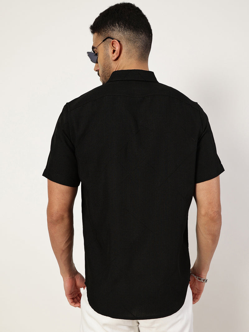 Thomas Scott Men Premium Slim Fit Opaque Casual Shirt