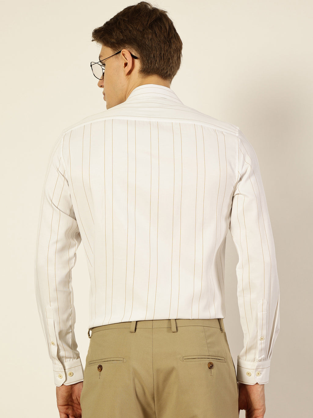 Thomas Scott Men Smart Opaque Striped Formal Shirt