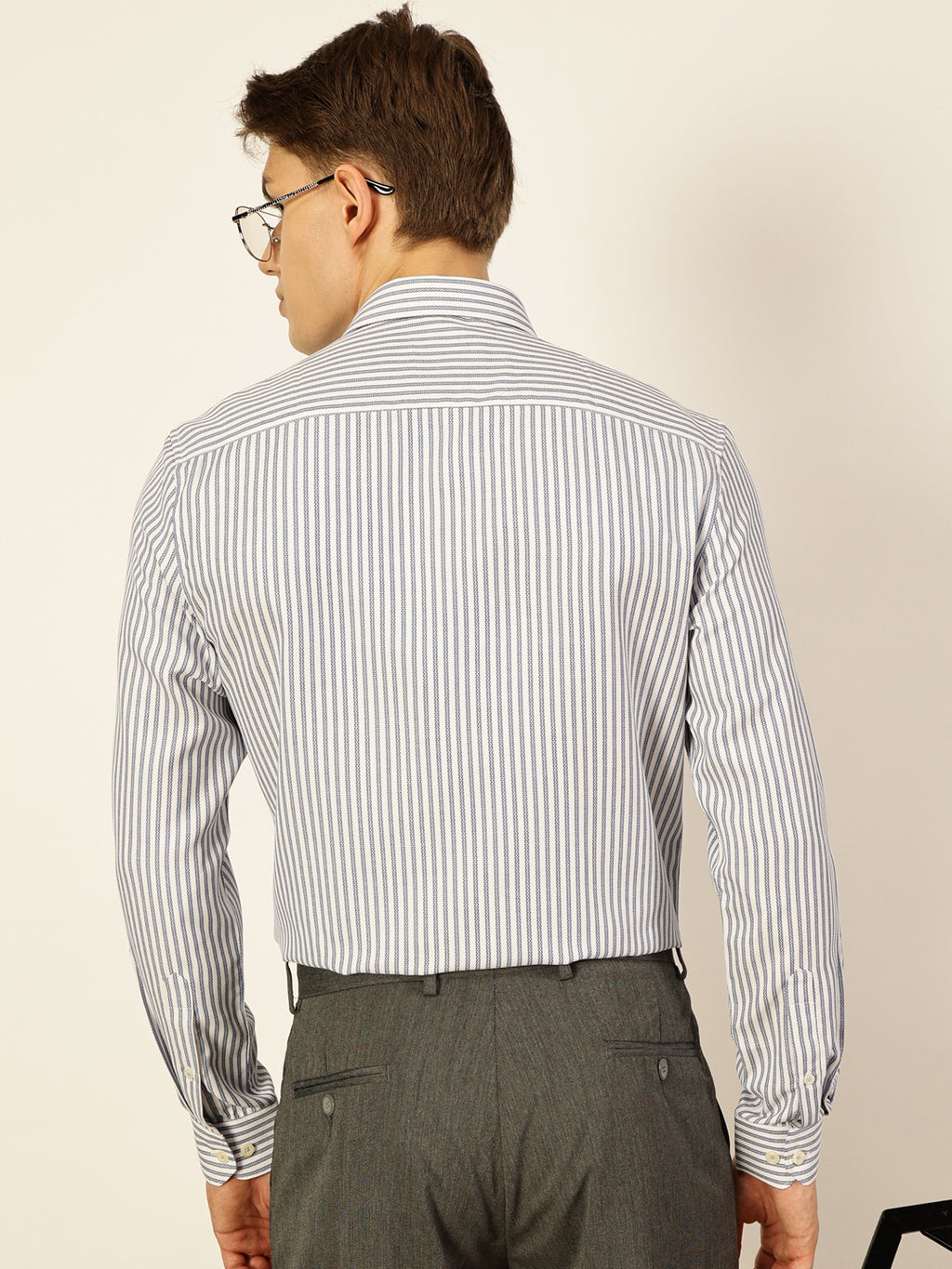 Thomas Scott Men Smart Opaque Striped Formal Shirt