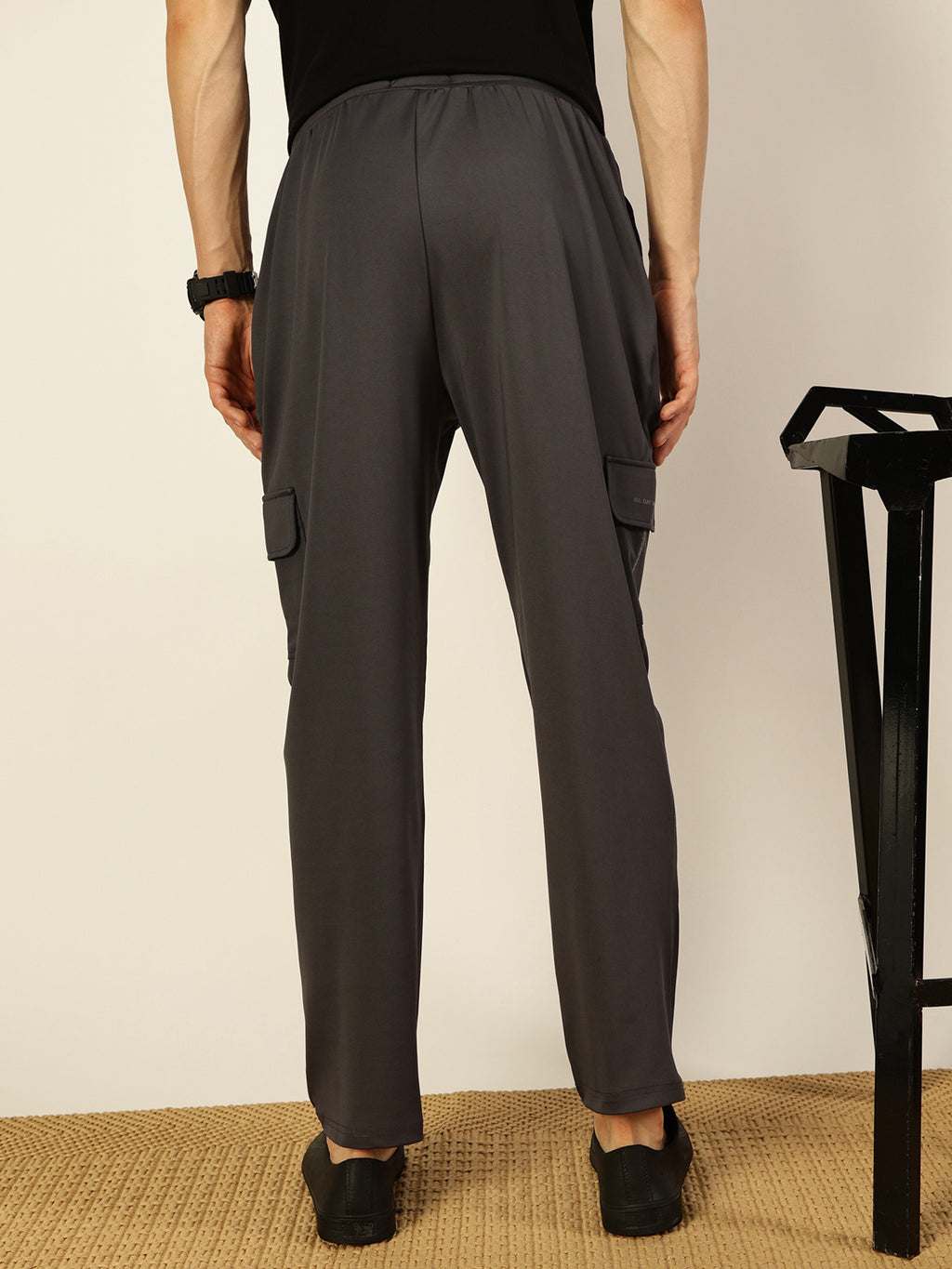Thomas Scott Men Mid Rise Solid Cotton Track Pants