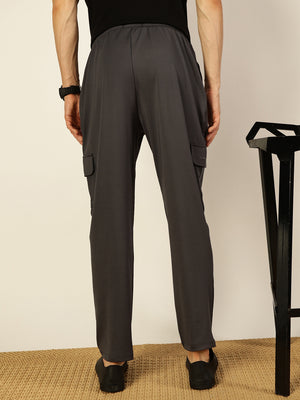 Thomas Scott Men Mid Rise Solid Cotton Track Pants