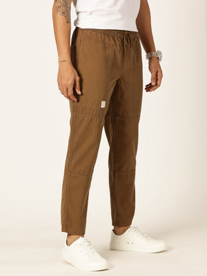 Thomas Scott Men Relaxed Loose Fit Mid-Rise Pure Cotton Trousers