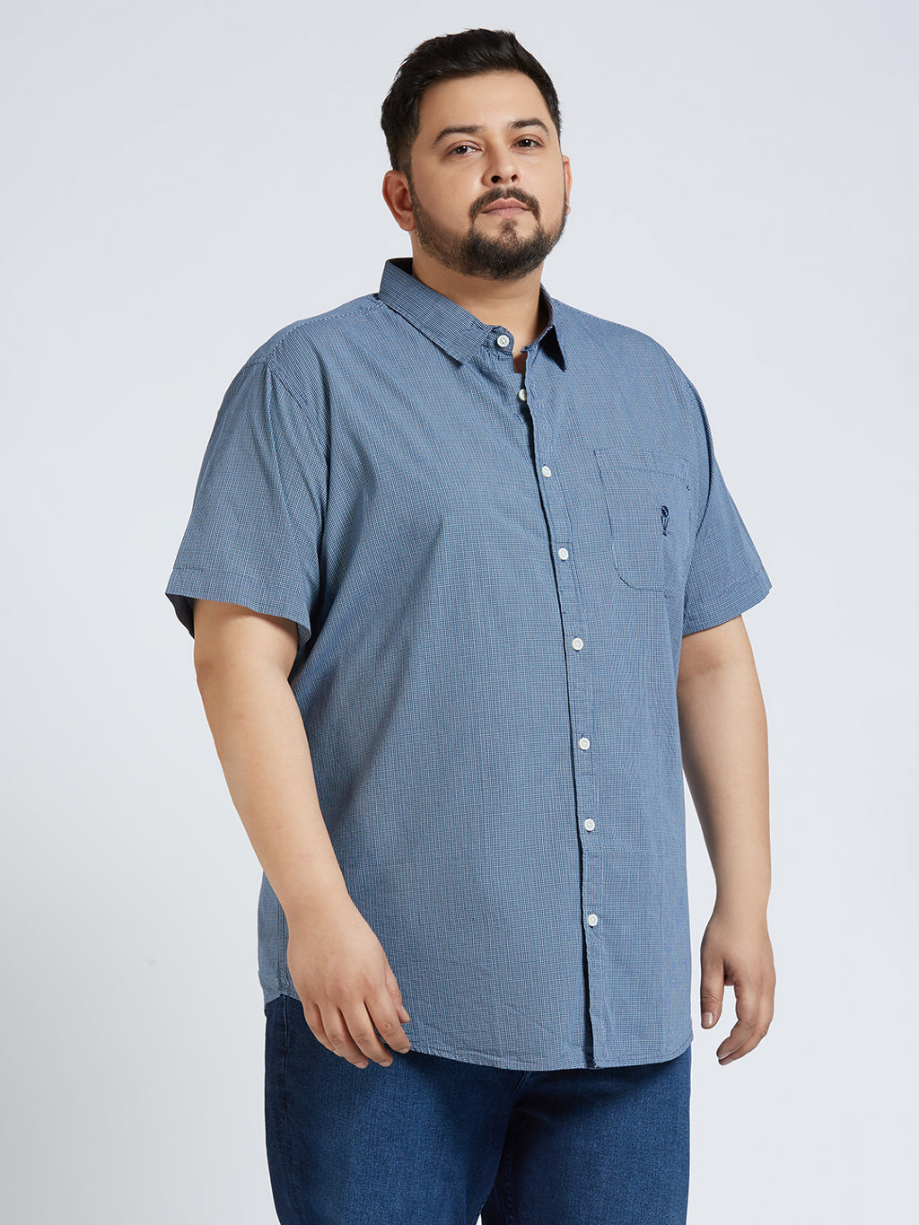 Thomas Scott Men Premium Micro Checks Opaque Checked Casual Shirt