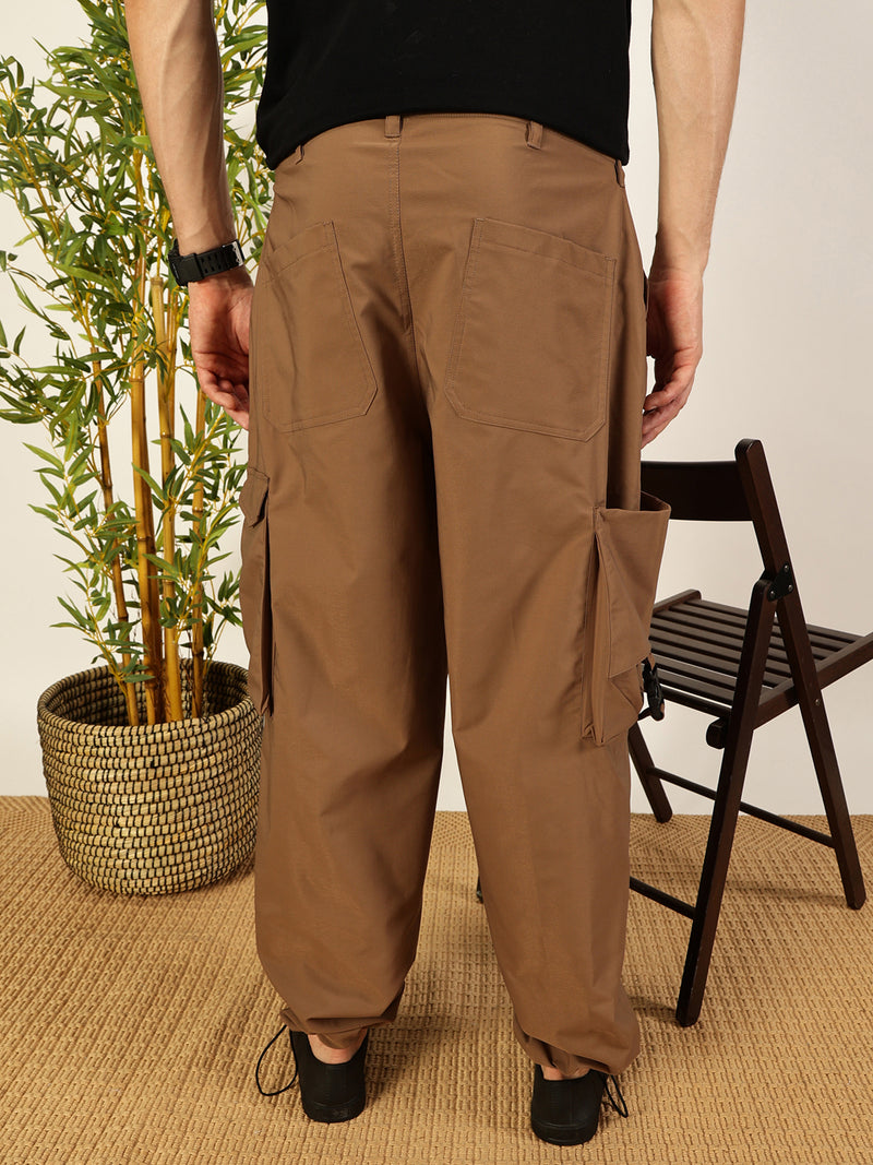 Thomas Scott Men Classic Loose Fit Cargos Trousers